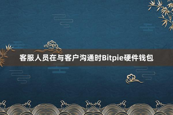 客服人员在与客户沟通时Bitpie硬件钱包