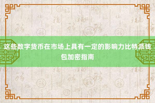 这些数字货币在市场上具有一定的影响力比特派钱包加密指南