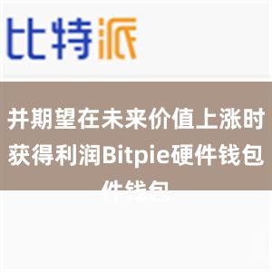 并期望在未来价值上涨时获得利润Bitpie硬件钱包