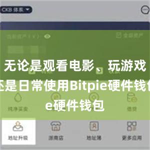 无论是观看电影、玩游戏还是日常使用Bitpie硬件钱包